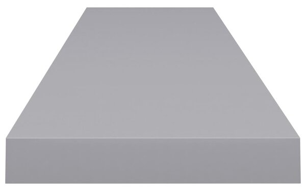 Szürke MDF lebegő fali polc 120 x 23,5 x 3,8 cm