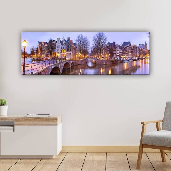 70x40 cm - Amszterdam csatorna vászonkép