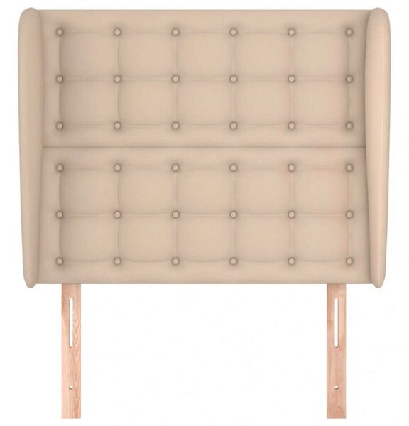 VidaXL cappuccino műbőr fejtámla szárnyakkal 93x23x118/128 cm