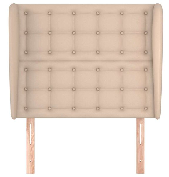 VidaXL cappuccino műbőr fejtámla szárnyakkal 93x23x118/128 cm