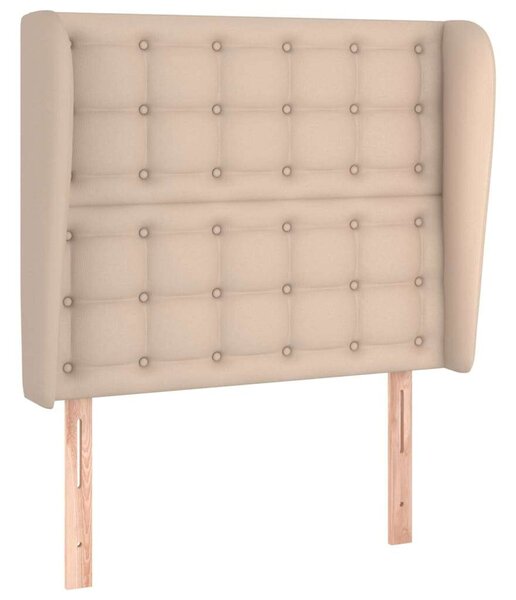 VidaXL cappuccino műbőr fejtámla szárnyakkal 93x23x118/128 cm