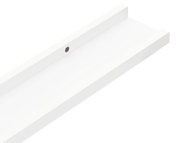 2 db fehér MDF szegélypolc képkeretekhez 40 x 9 x 3 cm