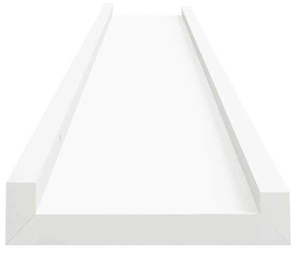 2 db fehér MDF szegélypolc képkeretekhez 80 x 9 x 3 cm