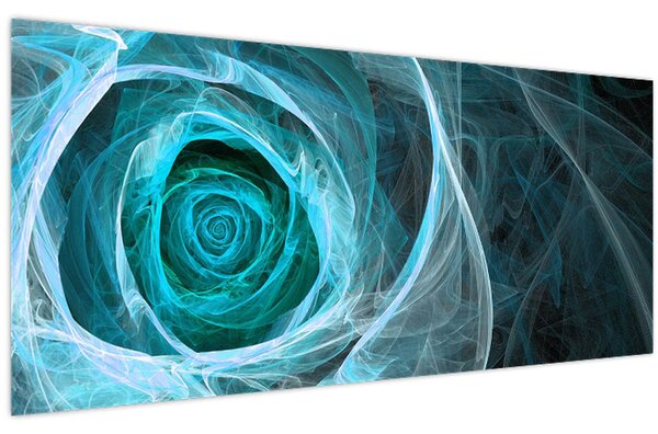 Kép - Absztrakt rózsaszín kék fekete háttérrel (120x50 cm)