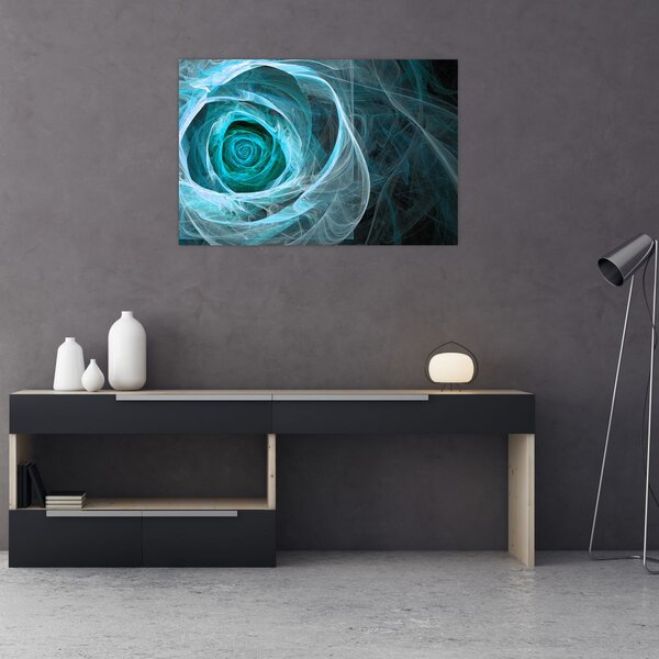 Kép - Absztrakt rózsaszín kék fekete háttérrel (90x60 cm)