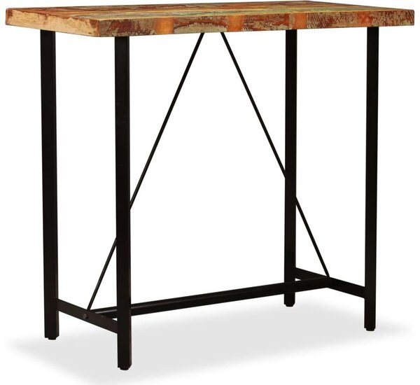 VidaXL Bárasztal - Újrahasznosított Fa - 120x60x107 cm