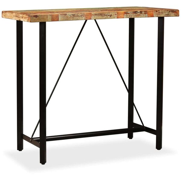 VidaXL Bárasztal - Újrahasznosított Fa - 120x60x107 cm