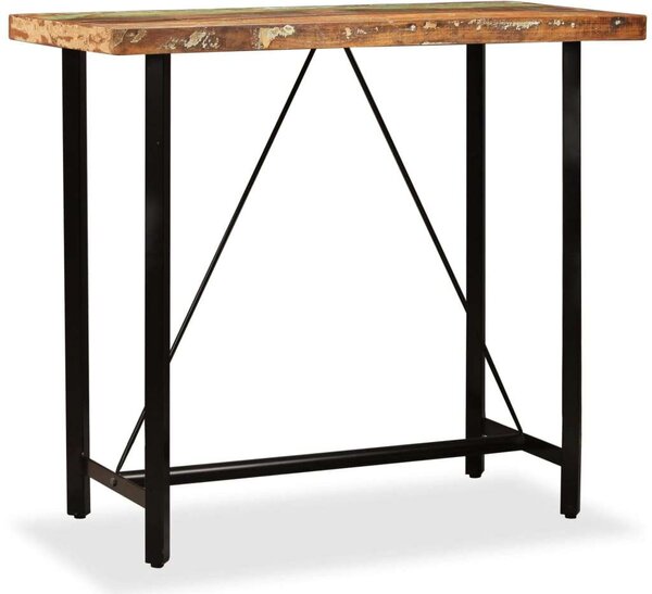 VidaXL Bárasztal - Újrahasznosított Fa - 120x60x107 cm