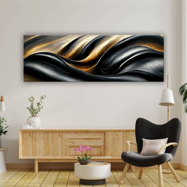 70x40 cm - Hullámos famintázat vászonkép