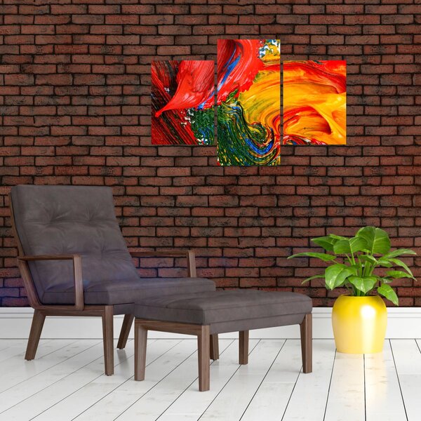 Kép - Kékítő absztrakció ecsettel (90x60 cm)