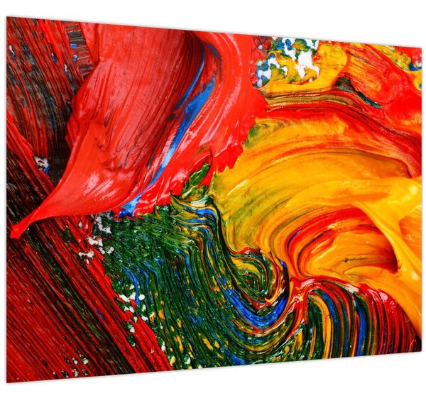 Kép - Kékítő absztrakció ecsettel (70x50 cm)