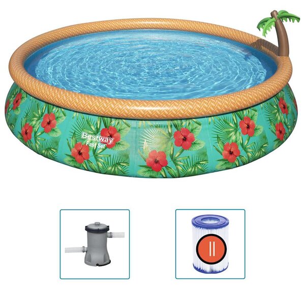 Bestway Fast Set Paradise Palms felfújható medenceszett 457 x 84 cm