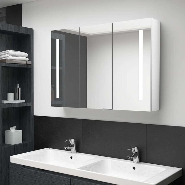 LED-es Tükör Szekrény - 89x14x62 cm