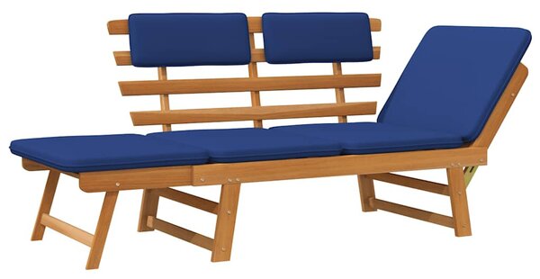2 az 1-ben tömör akácfa kerti pad párnákkal 190 cm