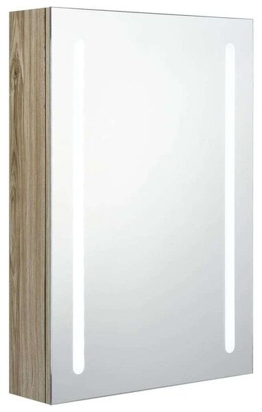 LED-es Fürdőszobaszekrény - Tölgyfa - 50x70 cm
