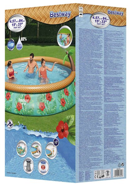 Bestway Fast Set Paradise Palms felfújható medenceszett 457 x 84 cm