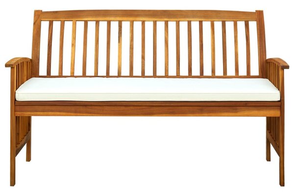 Tömör akácfa kerti pad párnával 147 cm