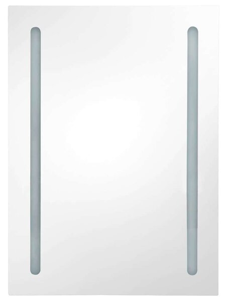 LED-es Fürdőszobaszekrény - Tölgyfa - 50x70 cm