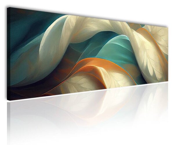 70x40 cm - Színes selyem hullámok vászonkép