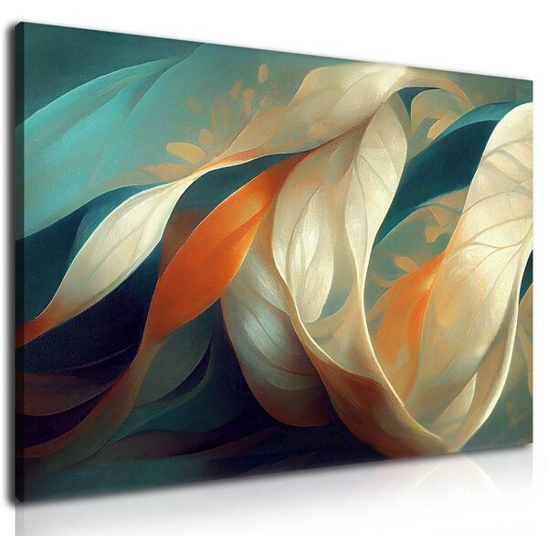 70x40 cm - Színes selyem hullámok II vászonkép