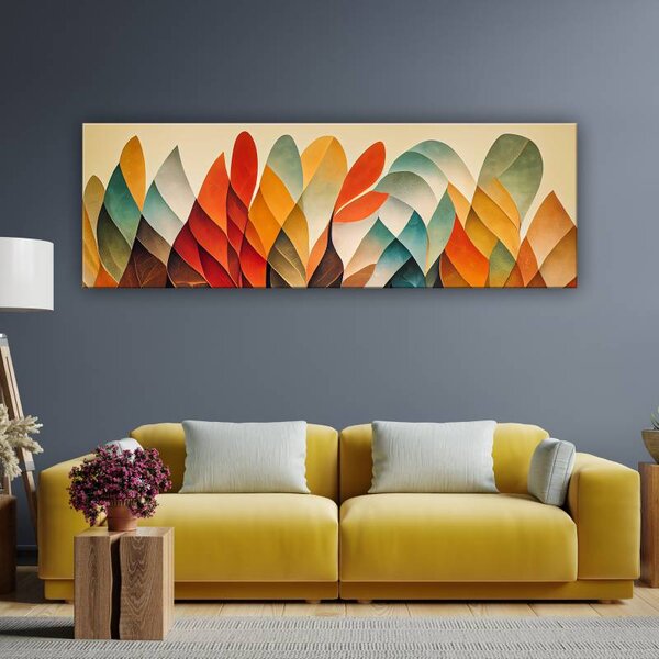70x40 cm - Színes toll mintázat vászonkép