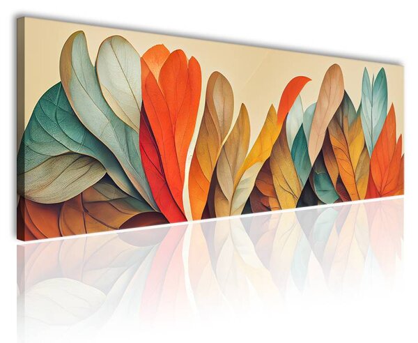 70x40 cm - Színes toll mintázat II vászonkép
