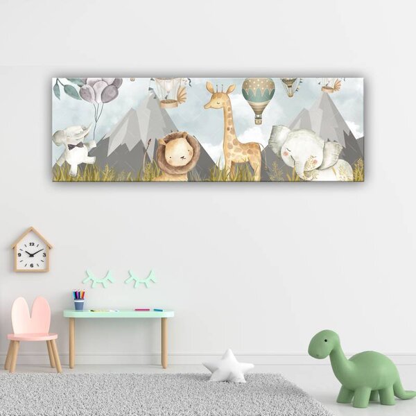 70x40 cm - Mesebeli állatok gyerekszoba vászonkép