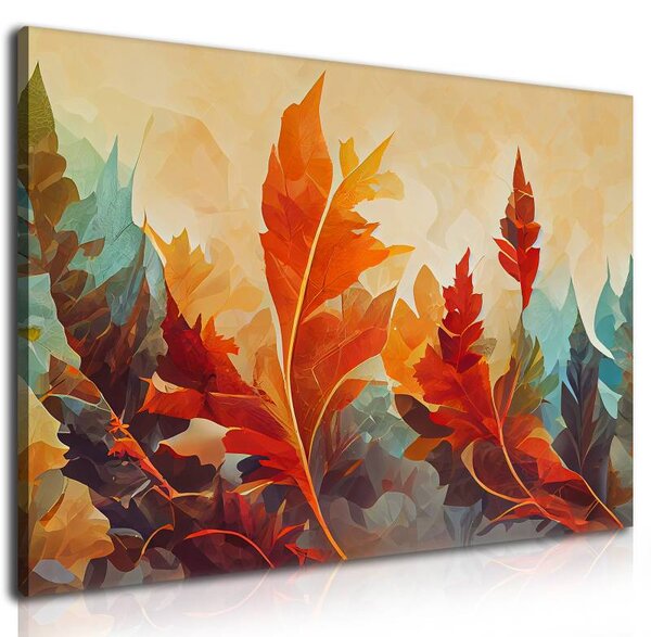 70x40 cm - Színes tollak játéka vászonkép