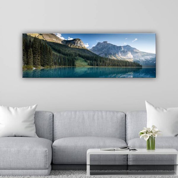 70x40 cm - Tó a hegyek árnyékában vászonkép