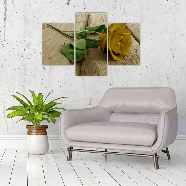 Kép - Vintage sárga rózsák (90x60 cm)