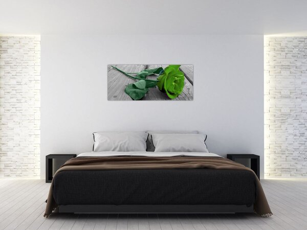 Kép - Zöld rózsa (120x50 cm)