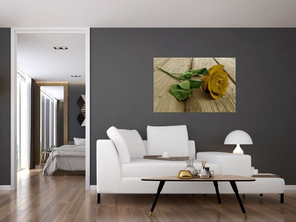 Kép - Vintage sárga rózsák (90x60 cm)