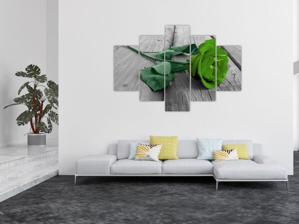 Kép - Zöld rózsa (150x105 cm)
