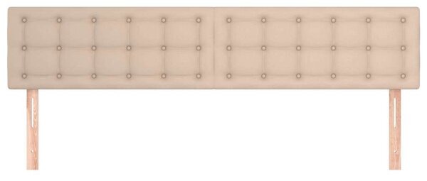 VidaXL 2 db cappuccino színű műbőr fejtámla 90 x 5 x 78/88 cm