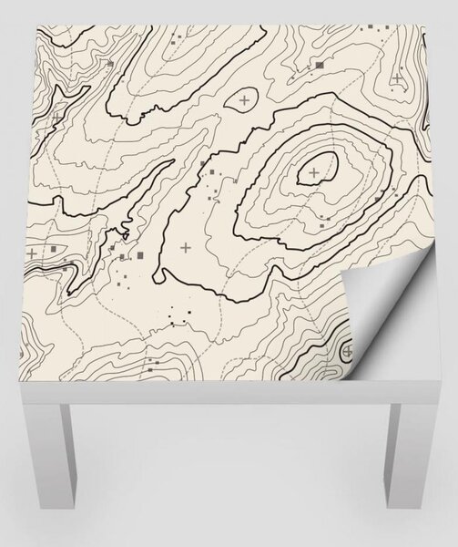 IKEA LACK asztal bútormatrica - topográfiai térkép