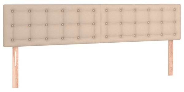 VidaXL 2 db cappuccino színű műbőr fejtámla 90 x 5 x 78/88 cm