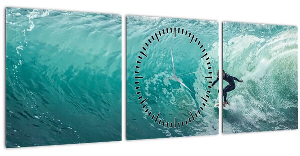 Szörfözés képe (órával) (90x30 cm)