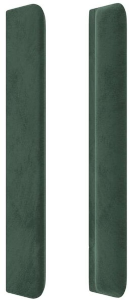VidaXL sötétzöld bársony LED-es fejtámla 103x16x118/128 cm