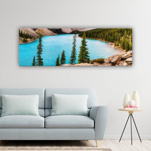 70x40 cm - Kristály tiszta hegyi tó vászonkép