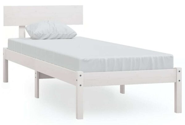 VidaXL fehér tömör fenyőfa ágykeret 100 x 200 cm