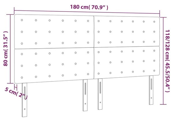 VidaXL Állítható Fejtámla - Bézs Szövet - 180cm