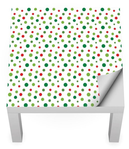 IKEA LACK asztal bútormatrica - piros és zöld pontok