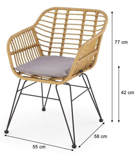 K541 kerti rattan szék