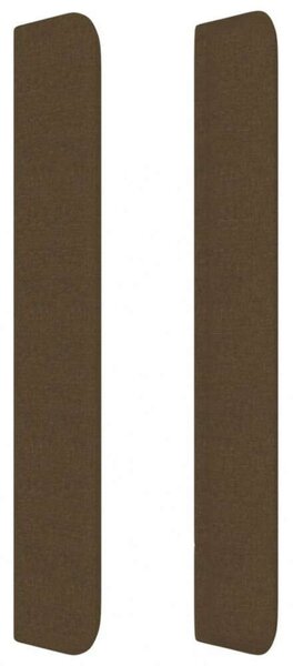 VidaXL sötétbarna szövet fejtámla szárnyakkal 203x16x118/128 cm