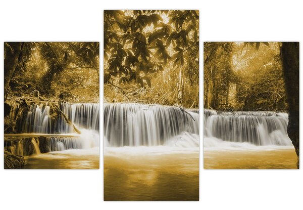 Kép - Vízesés, vintage (90x60 cm)