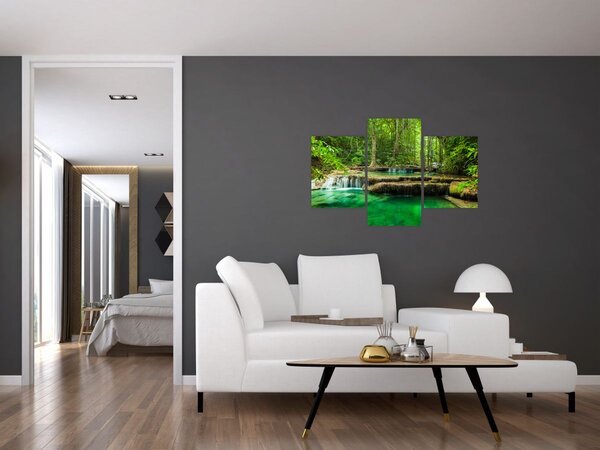 Kép - Zöld vízesés (90x60 cm)