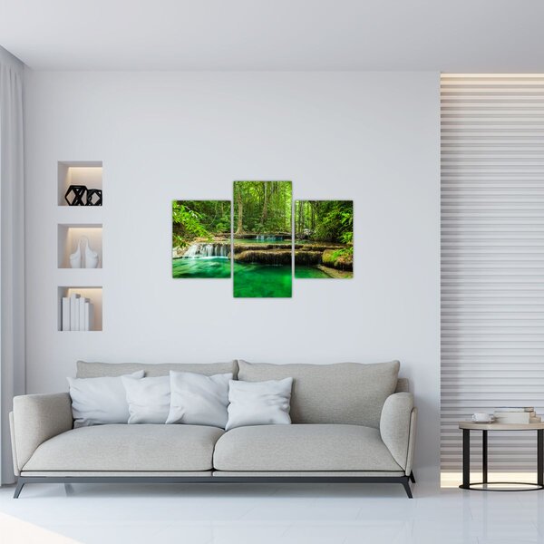 Kép - Zöld vízesés (90x60 cm)