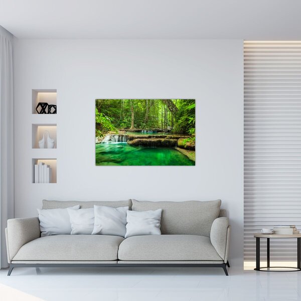 Kép - Zöld vízesés (90x60 cm)