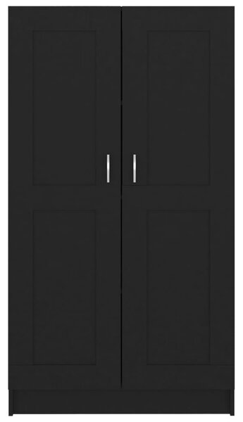 Fekete szerelt fa könyvszekrény 82,5 x 30,5 x 150 cm