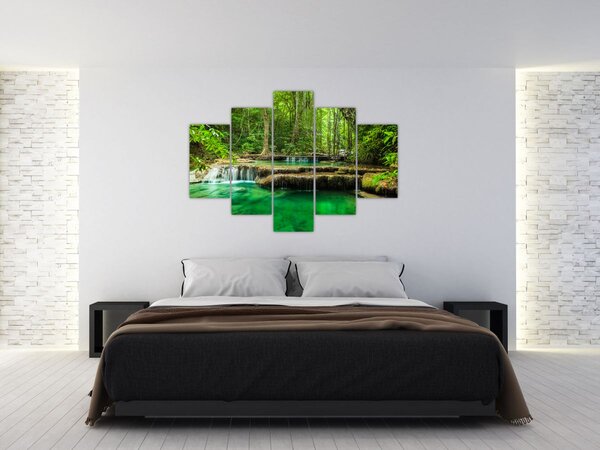 Kép - Zöld vízesés (150x105 cm)